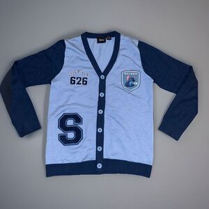 Disney Lilo & Stitch Varsity‎ Cardigan Sweater V-Neck Embroidered Men's Large